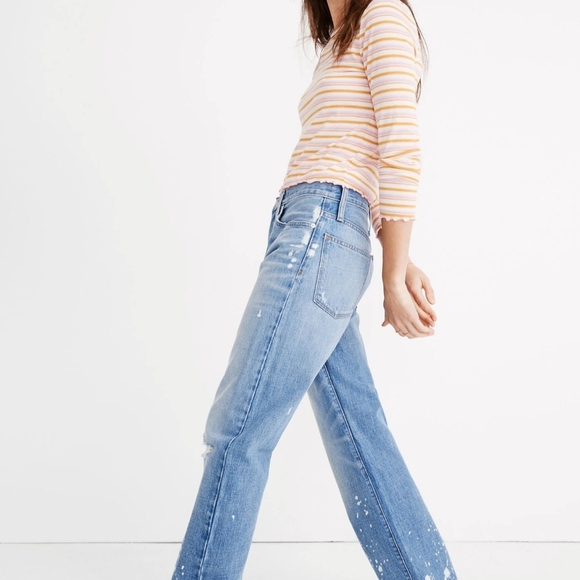 Madewell Distressed Blue Jeans Bleached Edition - Picture 7 of 7
